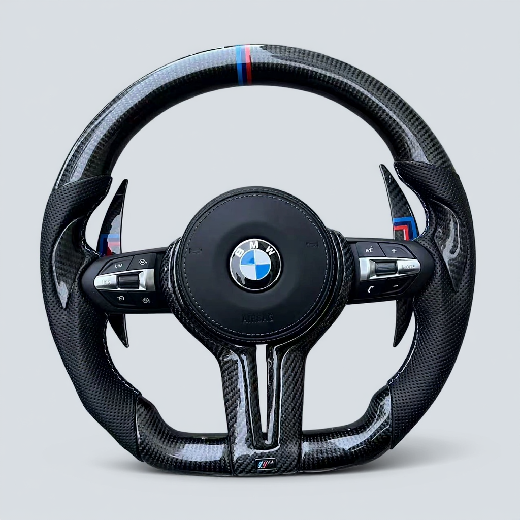 CarbonGrip — Ścięta / Skóra perforowana / M Tricolor / Carbon [r18c6]